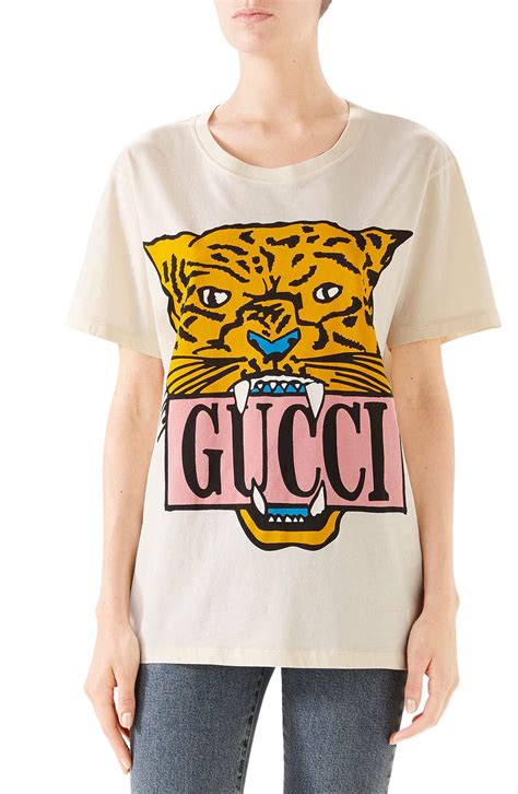 gucci tiger graphic tee|gucci tiger long sleeve shirt.